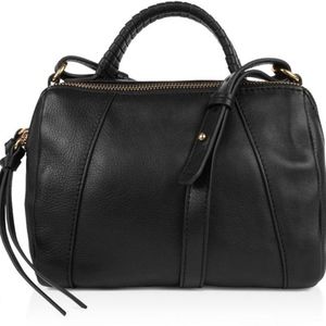 Kooba Turner Leather Micro Duffle Bag in Black